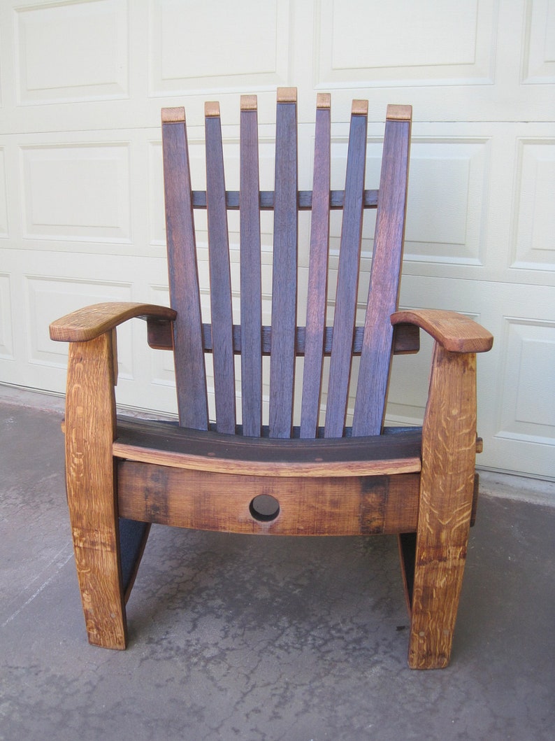 Wine Barrel Adirondack Chair Etsy