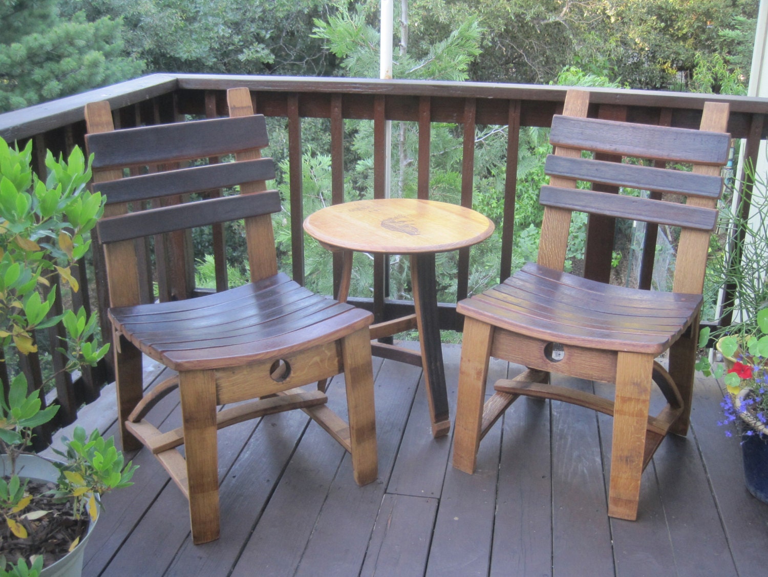 Dining Chair made from Wine Barrel Staves Etsy