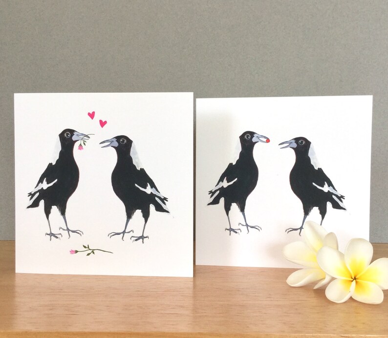 Australian Magpie greeting card, all occasions image 2