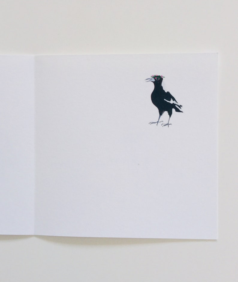 Australian Magpie greeting card, all occasions image 6