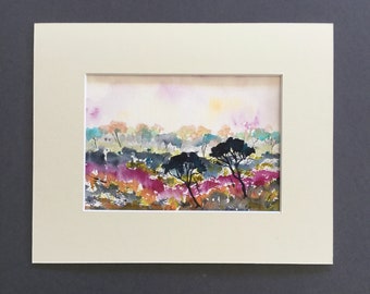 Small original watercolour painting