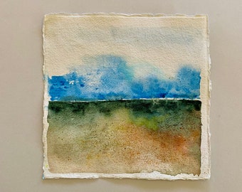 Original watercolour on handmade paper, Horizon