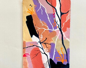 Original Abstract Acrylic painting , Desert Canyon