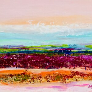 Original Acrylic Landscape painting, Clear Horizon image 2