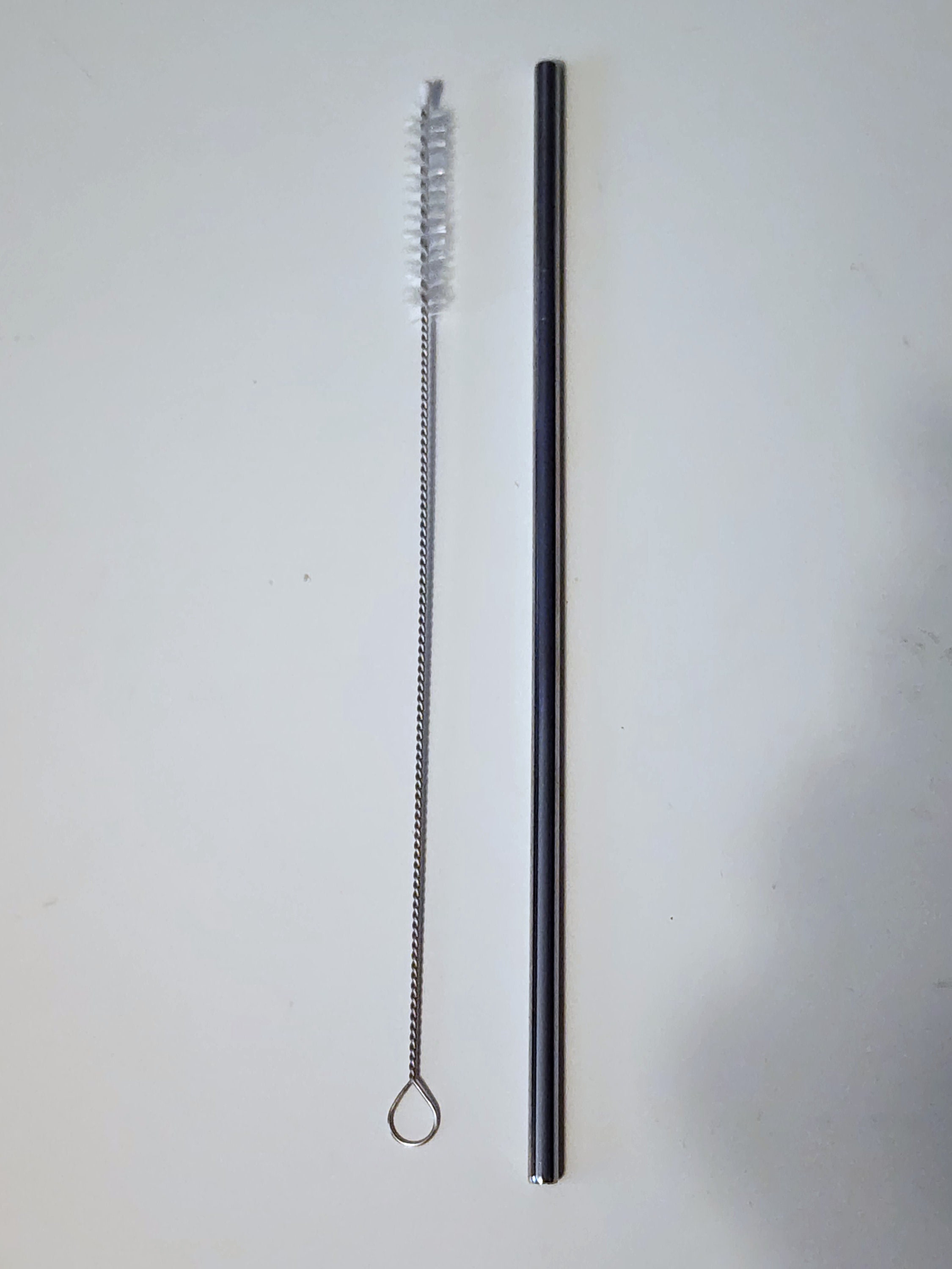 Photobioreactor Upgrade: 2-Liter metal straw with air stone and cleaning  brush