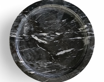 Round Marble Tray: Decorative Home Decor, Jewelry & Keys Tray
