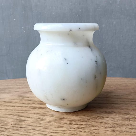 手作り大理石鉢：装飾的な5インチの花瓶 - Etsy 日本