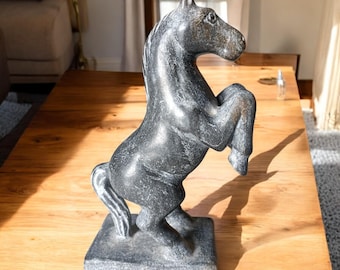 馬の像、馬の彫刻、水晶の馬、装飾的な馬、彫刻された石の動物、大理石