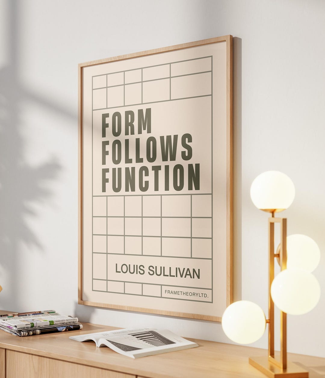 Bauhaus Wall Art, Form Follows Function, Modernist Abstract Print ...