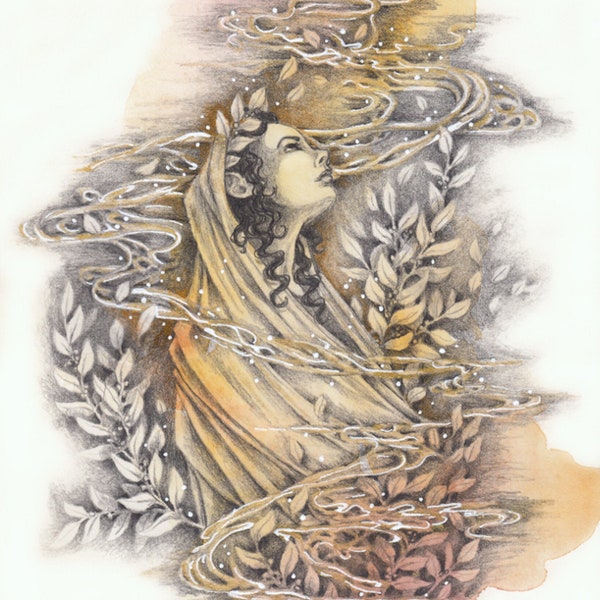 Pythia, High Priestess Art Print; Ancient Greek Oracle of Delphi Giclée Print
