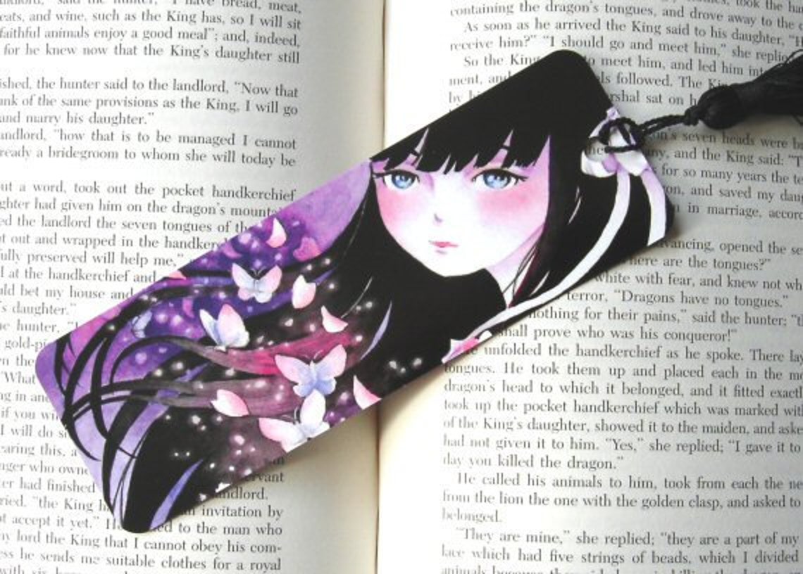 Fantasy Art Bookmark 2x6 Anime Book Mark set Me Etsy