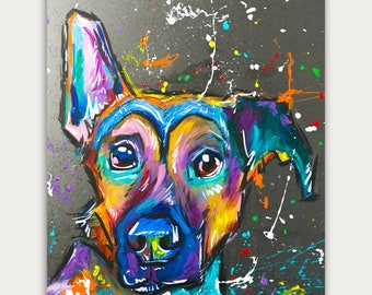 GOLDEN RETRIEVER Surf Dog Art PRINT of Painting VERN