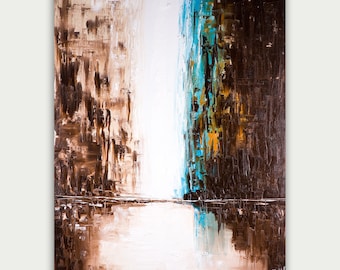 Abstract Art, Urban Modern Painting, Textured Painting, Home Decor, Oil On Canvas, City