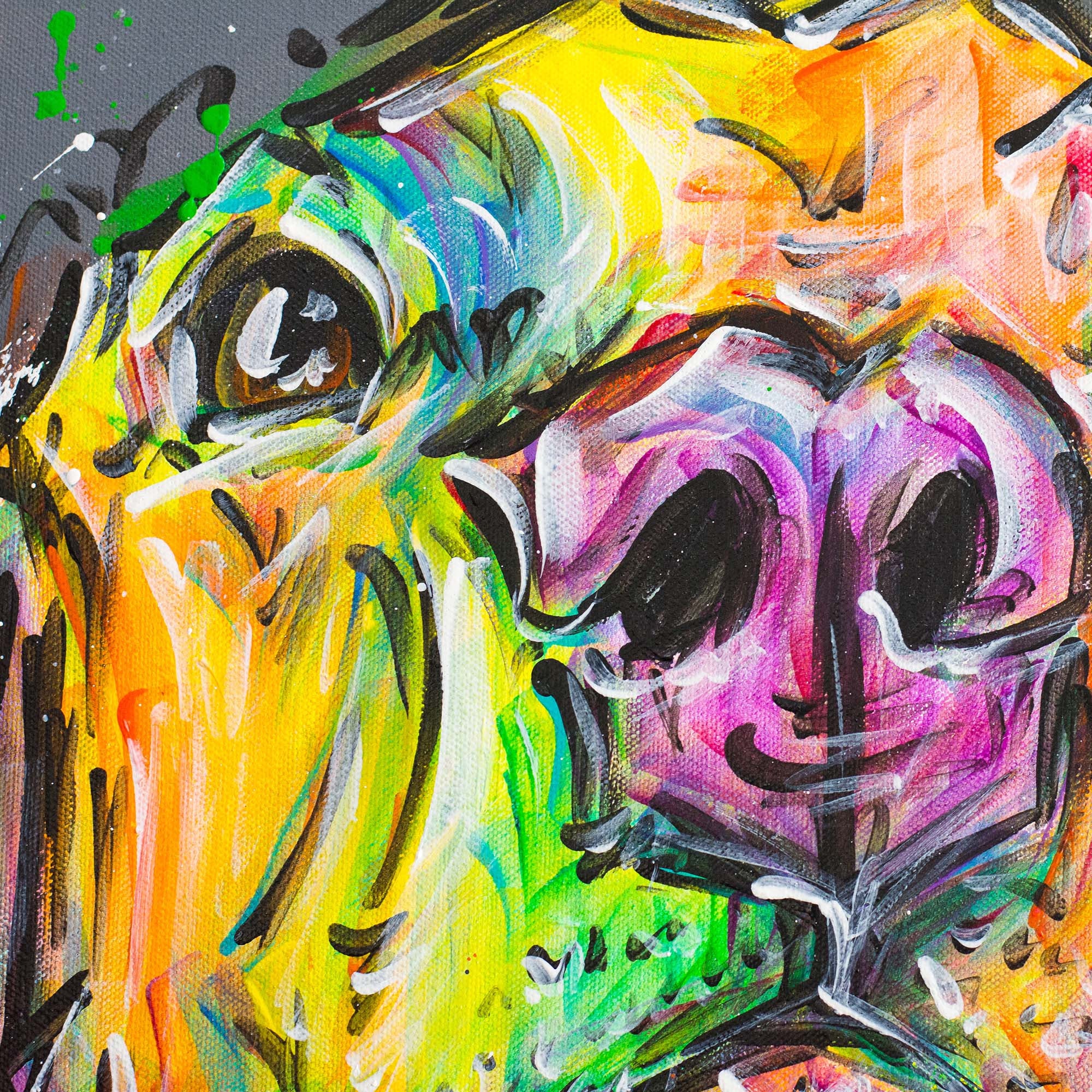 Colorful Dog Paintings Custom Dog Paintings Pet Portrait Etsy UK