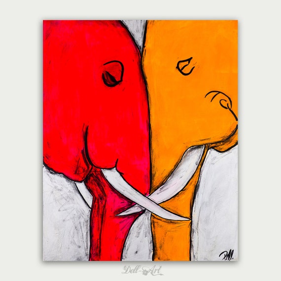 Colorful Figure Elephant Art Abstract Animal Painting - Etsy Colorful Figure Elephant Art Abstract Animal Painting - Etsy