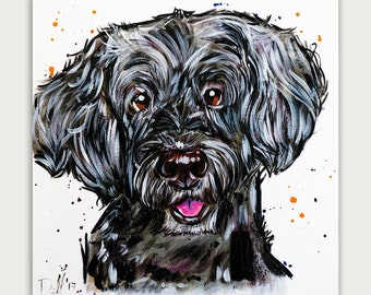 Custom pet portrait Pet portrait painting Dog Portrait Gift For Mom Pet Memorial Pet portrait from photo Acrylic Painting
