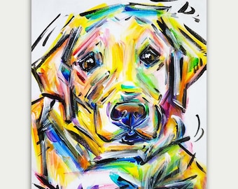 Custom Pet Paintings, Colorful Dog Painting, Pet Portrait, Pet Acrylic On canvas, Wall Decor, Home Decor