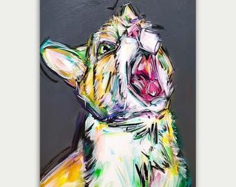 Custom Pet Portrait, Colorful Cat Painting, Custom Cat Portrait, Cat Mom, Acrylic Pet Painting, Pet Painting, Cat Memorial