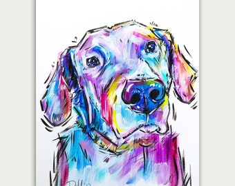 Dog Painting, Pet Portrait, Colorful Art, Custom Dog Paintings, Acrylic On canvas, Wall Decor, Home Decor