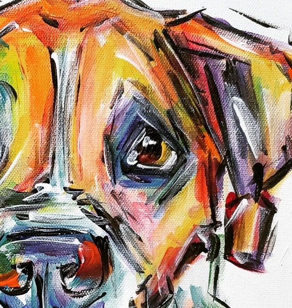 Kleurrijke huisdier schilderij hond schilderijen hond - Etsy