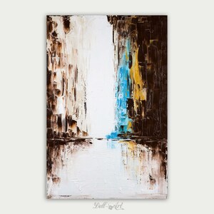 Colorful Abstract Art, Urban Modern Painting, Textured Painting, Home Decor, Oil On Canvas, City