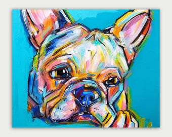 Pet Portrait, Colorful Dog Painting, Custom Dog Portrait, Dog Mom, Acrylic Pet Painting, Pet Painting, Dog Memorial, Home decor