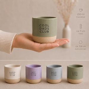 Papa Tasse 230 ml – Hot, Tired, Super, Wild oder Cool Dads Club | Keramiktasse in 4 Farben | Lustiges Geschenk für Paps/ Eltern immagine 1
