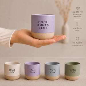 Tasse Aunt Club – Super Cool Hot Wild Aunt | Keramiktasse 230 ml | Lustiges Geschenk für Tante | Aunt Mug l Geschenk Tasse personalisierbar