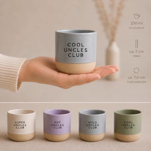 Tasse Uncle Club – Super Cool Hot Wild Uncle | Keramiktasse 230 ml | Lustiges Geschenk für Onkel | Onkel Geschenk Tasse personalisierbar