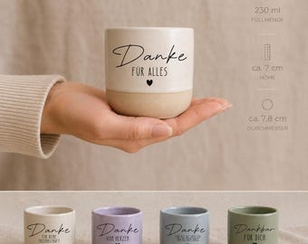 Tasse Danke / mit Spruch 230 ml – Danke für alles, Danke von Herzen & weitere Designs | Liebevolle Geschenkidee - Danke Geschenk