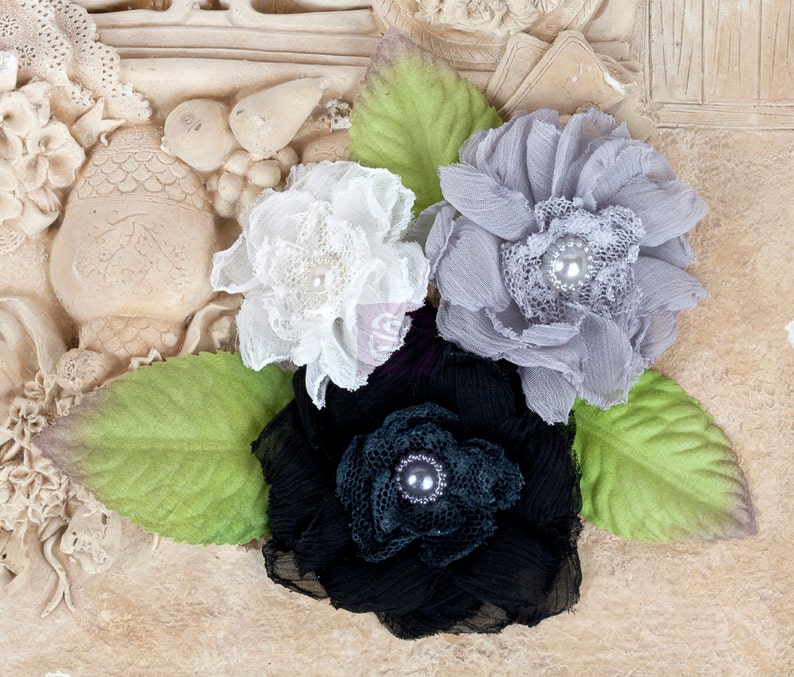 Hecho A Mano Vintage Shabby Chic Boda de Encaje Flores De Tela Manualidades
