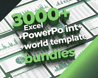 3000+ Excel Dashboard Templates | KPI Reports, Data Visualization (Digital Download)