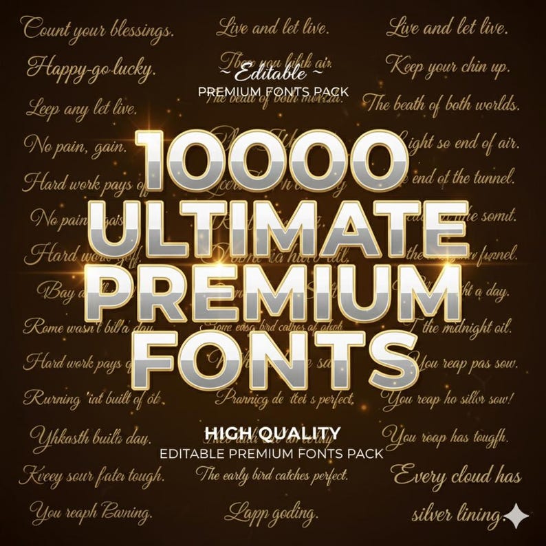 10000+ Fonts Bundle, Commercial Use (instant Download) - Etsy