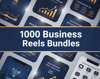 1000 Business Reels Templates | Canva Editable Video Ads (Digital Download)