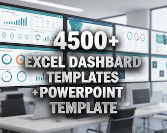 4500+ World Excel-dashboardsjablonen | Zakelijk, financieel, marketing (digitale download)