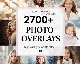 Bundel met 2700+ foto-overlays | Lichteffecten voor Photoshop (directe download)