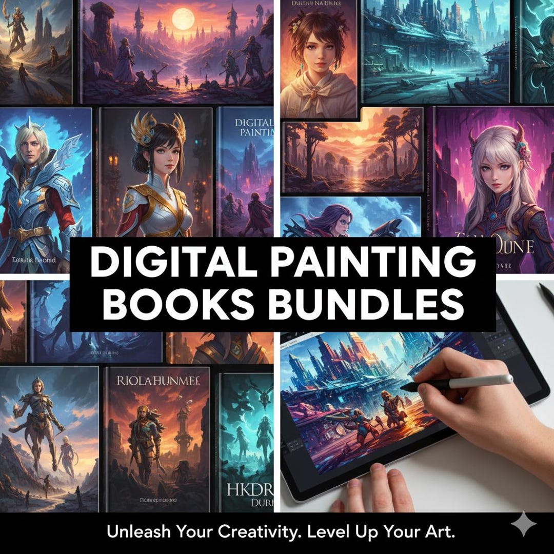 Digital Painting Ebooks Bundle: Art Tutorials, Concept Art (instant ...