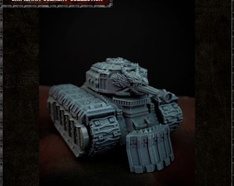 Düsterer Schützengrabenpanzer für alternative Science-Fiction und historische Tabletop-Spiele, 28 mm/32 mm