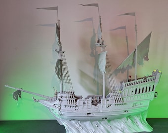 Böses Geisterschiff, Fantasy-Fregatte, Linienschiff, 28 mm / 32 mm / 15 mm, Tabletop-Wargaming-Rollenspiel