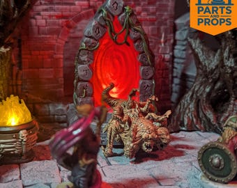 Glowing Summoning Portal Terrain for Dungeon Crawler 28mm 32mm Tabletop RPG