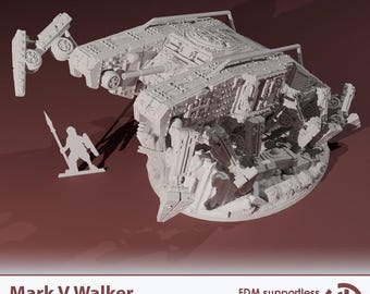 Grimdark Heretical Trench Tank Kompatibel mit Trench Crusade und Grim 28 mm TableTop Gaming