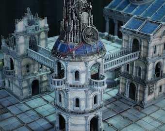 Grimdark Kommunikationsturm Zorpsector Rom 28 mm Tabletop-Gelände, kompatibel mit Warhammer 40k