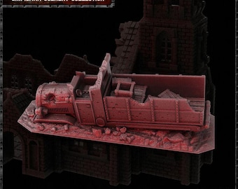 Zerstörter Transport-LKW für düstere Grabenkriegsspiele im Zweiten und Ersten Weltkrieg (32 mm Heroic / 28 mm Tabletop).