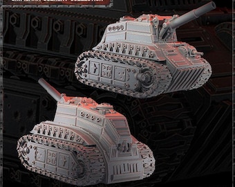 Düsterer Grabenkrieg-Artilleriepanzer für 32 mm / 28 mm Tabletop-Kreuzzugs-Wargaming