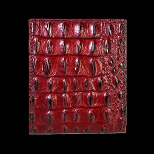 Men's Crocodile Embossed Genuine Leather Slim Wallet – Black, Burgundy Multi  Cards Wallet