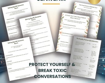 Kit de supervivencia para relaciones tóxicas: Inestabilidad parental y cómo poner fin a las conversaciones tóxicas | Sanación del apego y el niño interior (PDF)