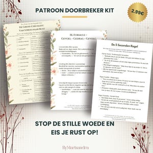 Pattern Breaker Kit: Arbeitsblätter zum Setzen von Grenzen und Durchsetzungsvermögen | Trauma-Bewältigung und Heilung des inneren Kindes (PDF)