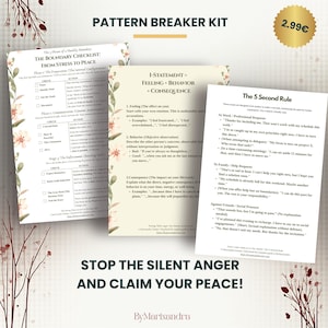The Pattern Breaker Kit: Boundary Setting & Assertiveness Worksheets | Trauma Recovery and Inner Child Healing PDF