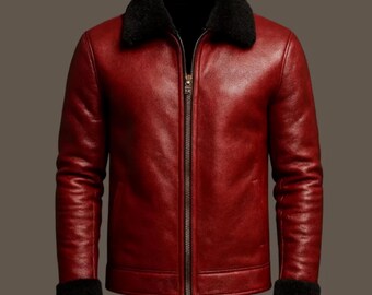 Jas rood lamsvacht – Kerstman vakantie-outfit