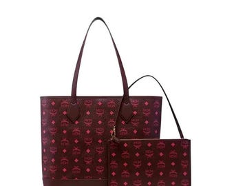 MCM Cinnamon Visetos Monogram Tote Bag | 90s west Germany Shoulder purse